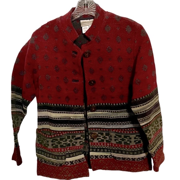 Vintage Coldwater Creek Rustic Jacket Women PXS - Picture 1 of 3